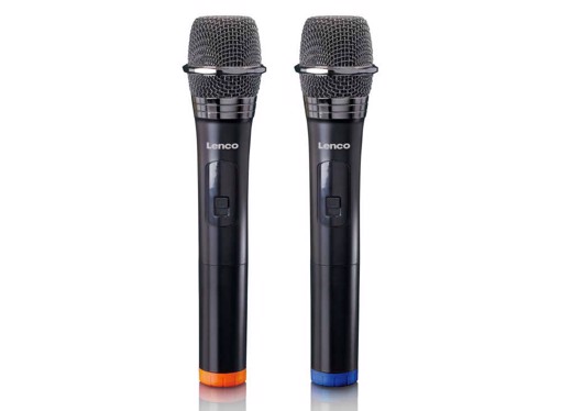 Lenco Ασύρματο Μικρόφωνο με Wireless Receiver MCW-020BK - σετ 2 μικροφώνων